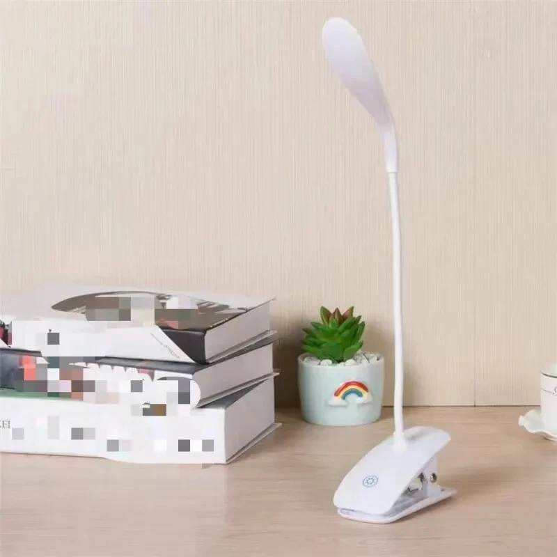 USB Charging Duckbill Desk Lamp with Three Touch Dimming Levels LED Eye Protection for Bedroom Bedside Learning Clip Book Lamp: Default Title