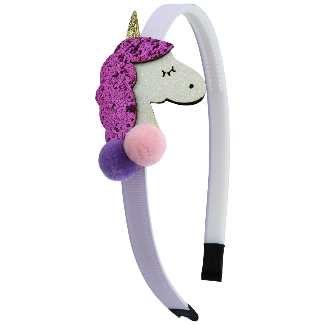 Diadema de unicornio brillante XIMA, 1 pieza, diadema de plástico para niñas, accesorios para el cabello para niños, horquillas de unicornio para el cabello, suministros para fiestas: 9
