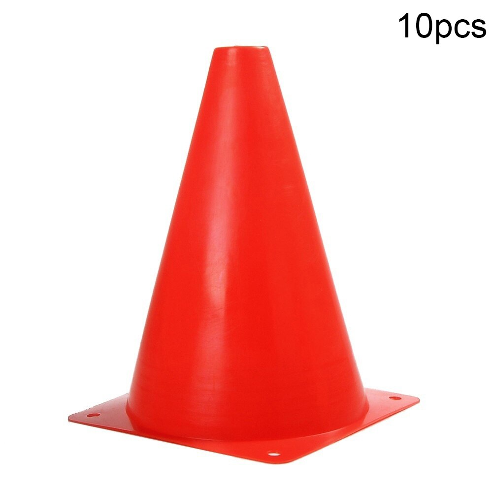 10Pcs Plastic Soccer Football Basketball Training Anti-wind Sign Cone Barrier Outdoor Sports Accessories: Red