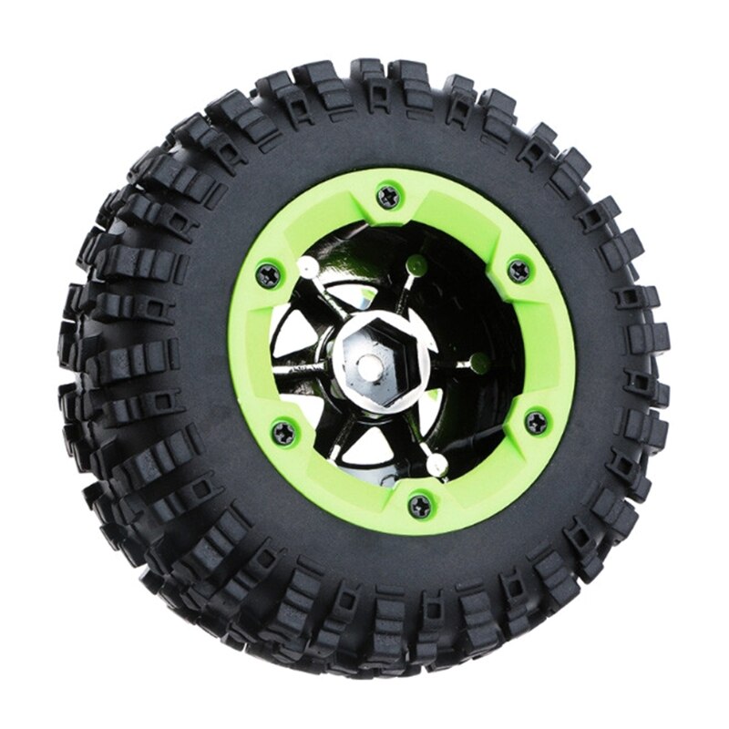 2pcs/set Remote Control Car Wheel Rubber Tires for Wltoys 12428 1/12 RC Crawler Y4UD