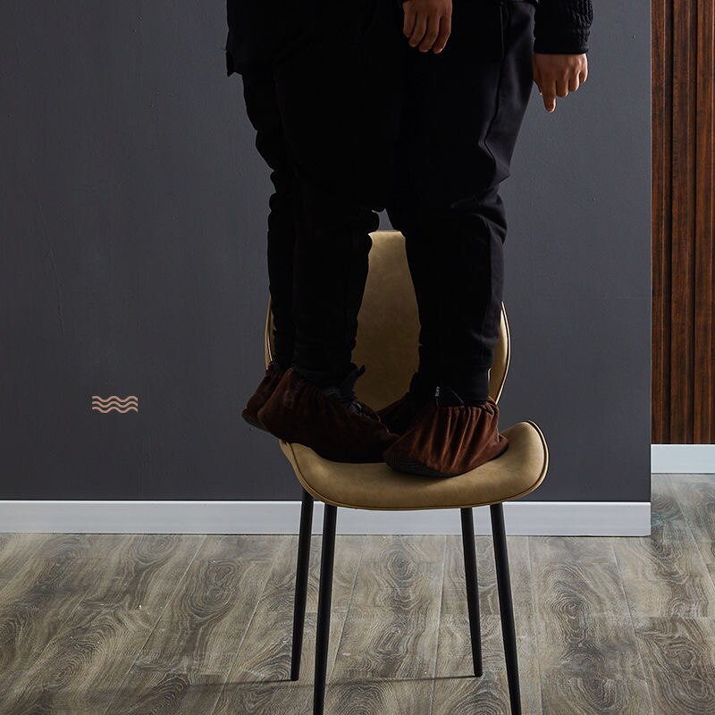 Dining chair metal with leather Dining chair