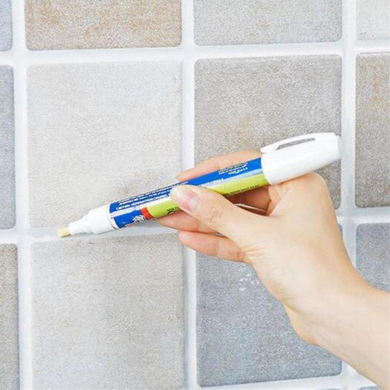 Home Tile Grout Pen Water Resistant Kitchen Instant Mould Tool Tile Repair White Grout Anti Marker E1D8