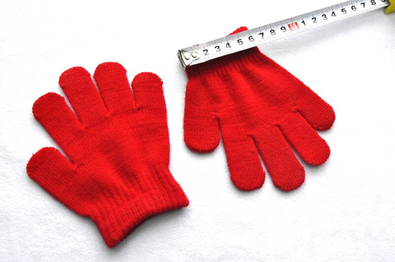 Wecute Art Winter Warme Handschuhe für 3-7 jahre freundlicher Reine Farbe Gestrickte Warme Handschuhe Kindergarten 13*10cm Weiche Außen Spielen