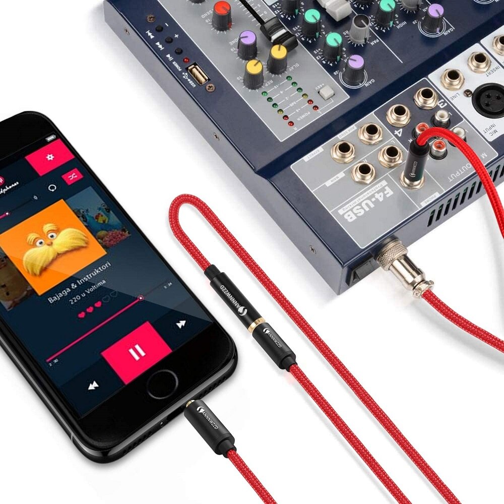 6.5mm Male to 3.5mm Female Audio Cable For Amplifier Console Guitar Recording Adapter 6.5mm TRS 1/4'' Male to 3.5mm Female Cable