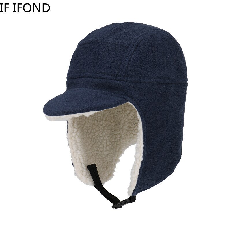 Gorro polar forrado de Sherpa para hombre y mujer, gorro de esquí cálido con solapas grandes, a prueba de viento, para montañismo, novedad de