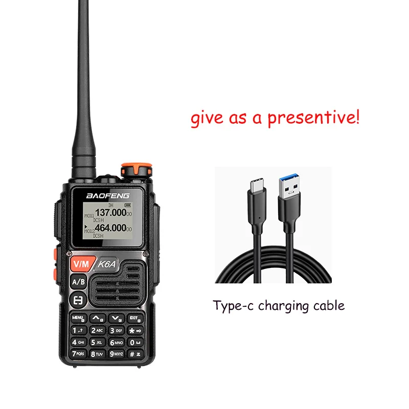 baofeng UVK6 Walkie Talkie Am Fm Two Way Radio Commutator Station Ham Wireless Set Long Range Receiver Quansheng UV-K6: Camo / EU