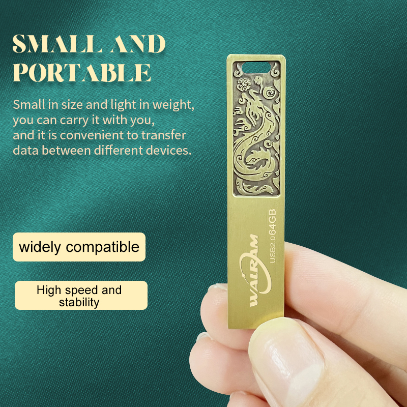 Walram USB-Blitz-Laufwerk 32GB 64GB 128GB Hochgeschwindigkeits-USB 2.0 Metall-Kuli-Laufwerk Erinnerung Stock wasserdicht kreative Geschäfts u Disk