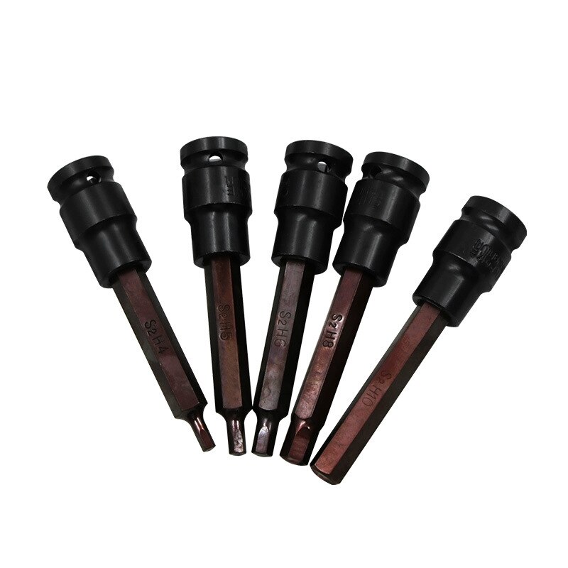 inner hexagonal sleeve head 100mm fast ratchet wheel pneumatic nozzle mouth pressure batch S2 lengthened 1/2 socket