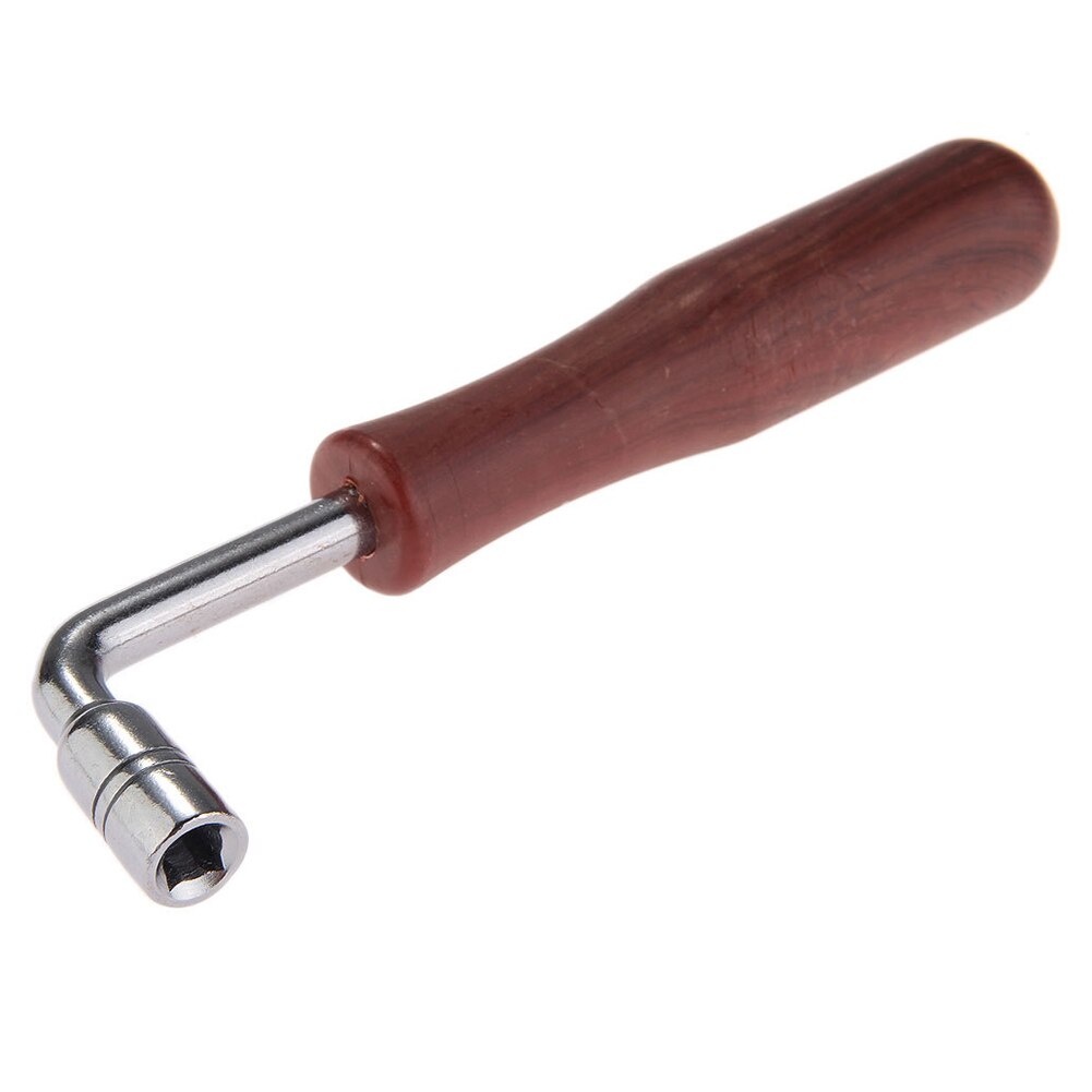 Wooden Handle Piano Tuning Hammer L-shape Wrench Tuner Spanner Tip String Pin Repair Tool for Chinese Zither: Default Title