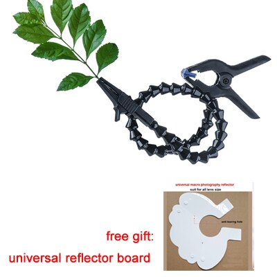 Macro photographie insecte simple tube pince coupe-vent stable Anti-balancement fleurs arbres mini double tubes pinces en plein air photographie: single tube clip