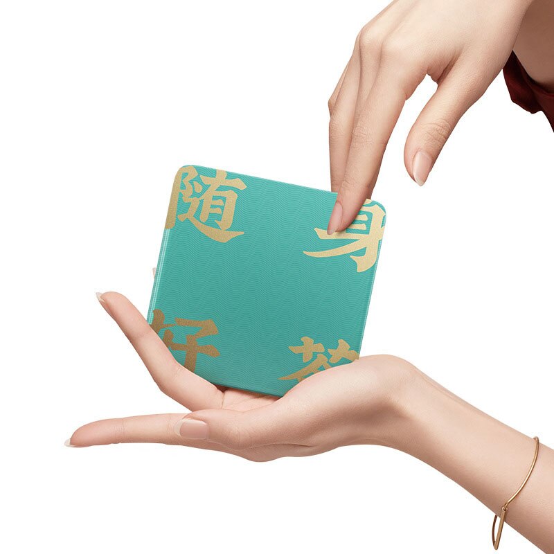 Tea Tin Box Square Small Tea Packaging Box Tinplate Boxes Can Be Wholesaled: Lake Green