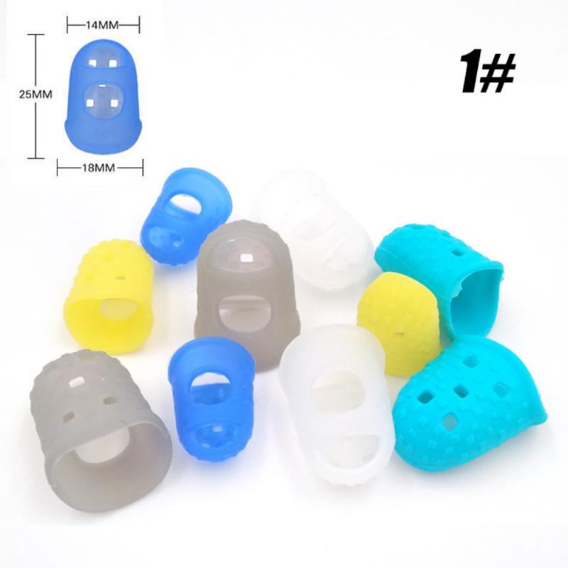 1/4 stücke Gitarre Finger einstellen Silikon flexibel Verknüpfungen Hand Finger Schutz Praxis Gitarre Zubehör Anfänger der Praxis Finger Hütte: 1pc S
