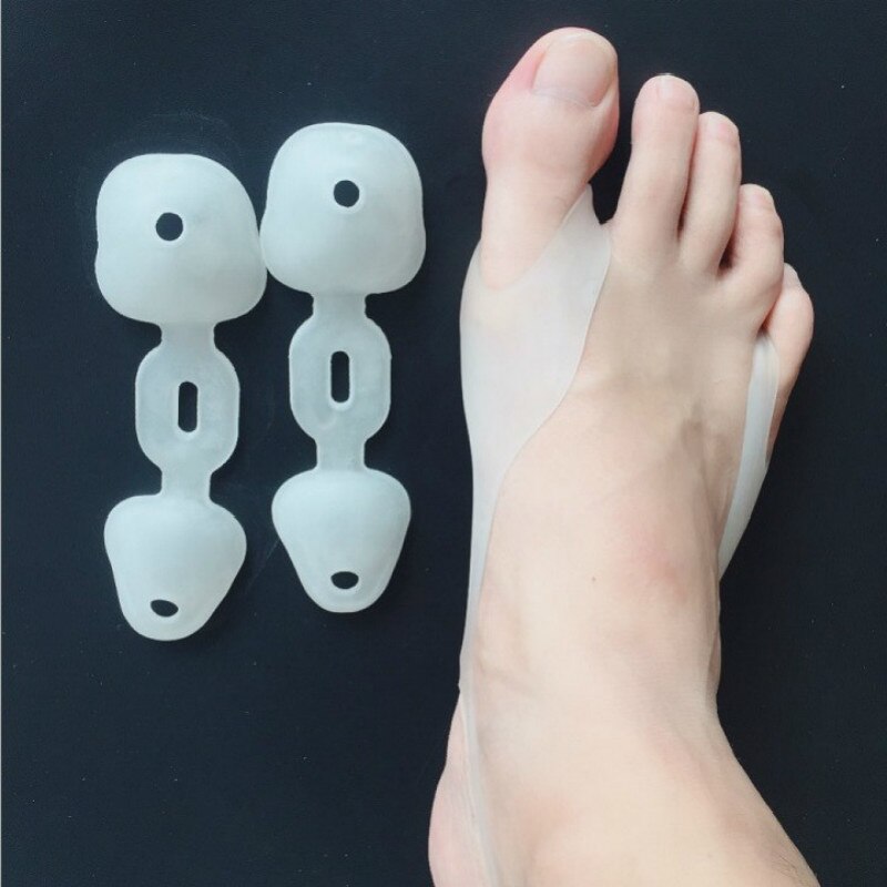 2 Pcs Foot Silicone Orthopedic Hallux Valgus Splint Corrector For Toes Separator Finger Pain Relief Pedicure Foot Care Tool