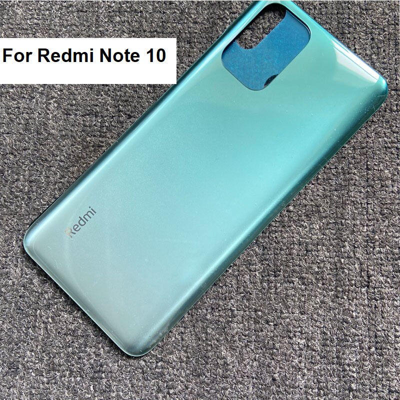 Battery Cover For Xiaomi Redmi Note 10 Pro 5G Max Back Housing Glass Rear Door Case Panel With Adhesive Sticker: Note 10 green