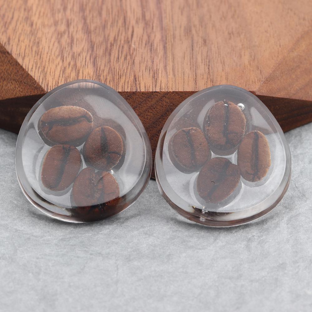 GUFEATHER M677,jewelry accessories,resin,coffee beans,diy pendant,hand made,jewelry findings,jewelry making,diy earring,6pcs/lot