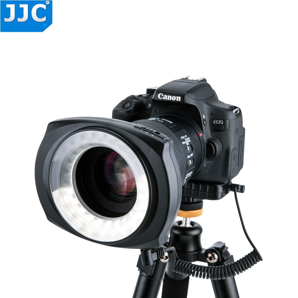 JJC Fotografie Makro Ring Licht Kamera LED-Blitz Verknüpfungen/Rechte Hälfte Ganze Video Speedlite für NIKON/Kanon/ SONY/PENTEX/Olymp