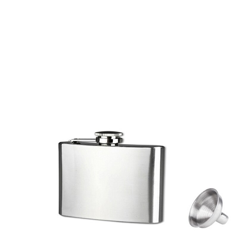 Stainless steel hip flask + funnel 4 5 6 7 8 10 oz Stainless Steel Hip Liquor Alcohol Flask Cap + Funnel F80: 4oz