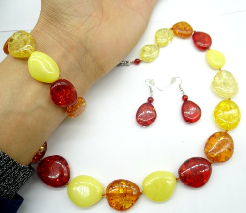 , Natural precioso, gota de agua moderna, lágrima, oro, miel prensada, amberos, fabricación de joyas, pendientes, collar Q7