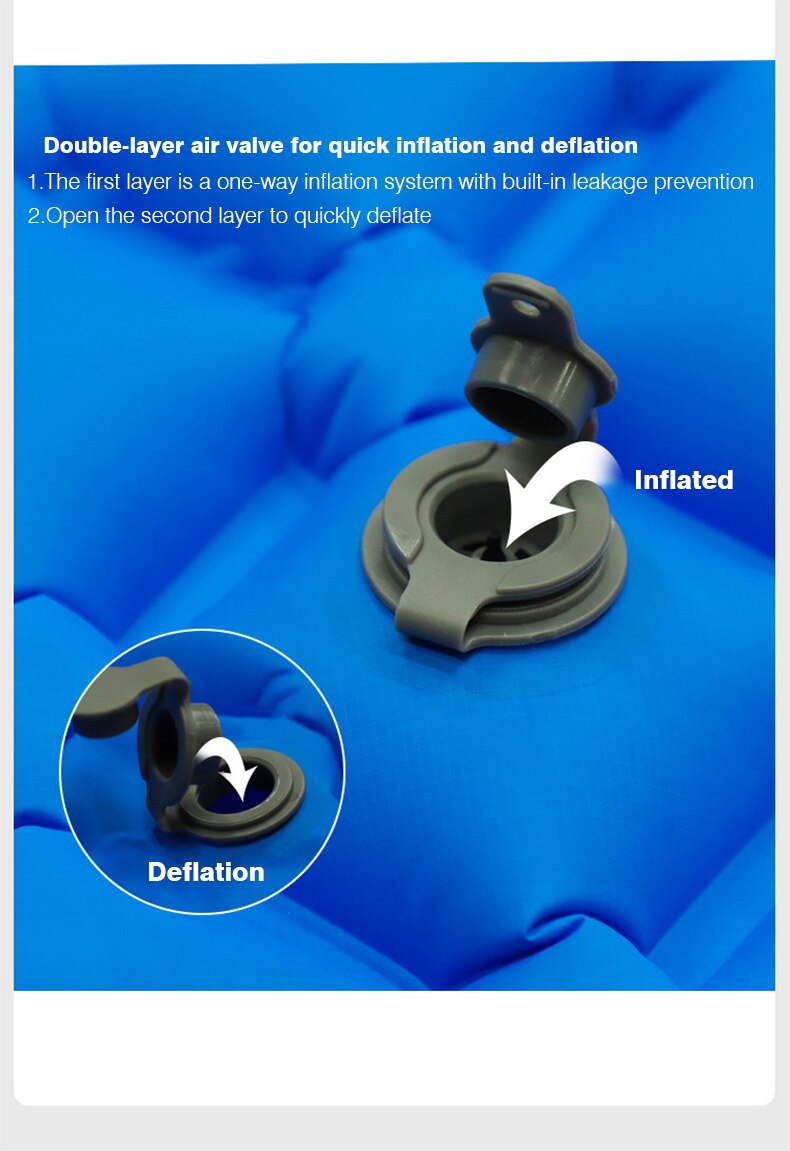 Lightweight Self-inflating Sleeping Pad Air Mattress Camping Tent Sleeping Bag Pad Picnic Beach Cushion Outdoor Sleeping Mat