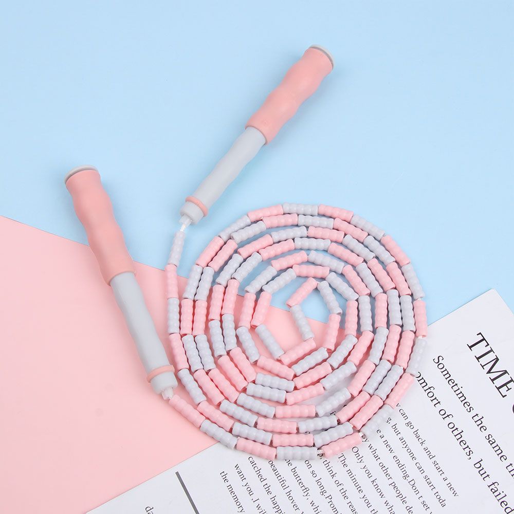 Adjustable Body Building Gym PVC Tangle-Free Fitness Equipment Weight Loss Beaded Jump Rope Bamboo Jumping Rope