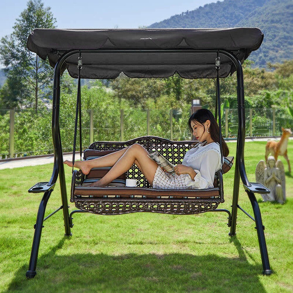 Balançoire étanche couverture extérieure balançoire auvent chaise tente parasol Camping balançoire toit remplacement jardin fournitures tissu soleil ombre