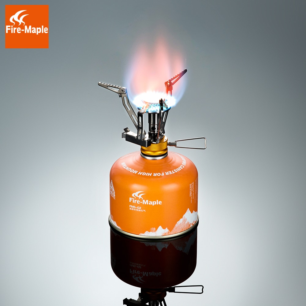 Fire Maple One-Piece Foldable Gas Stove Light Weight Stainless Steel Outdoor Cooker Gas Burner Camping Equipment FMS-102
