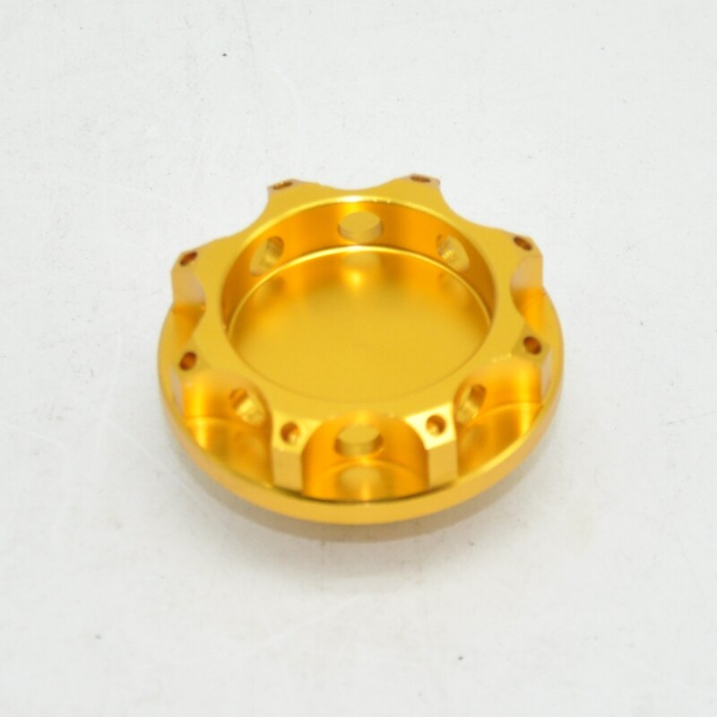 41mm Aluminum Engine Oil Fuel Filter Tank Cap Cover Black Emblem: Gold