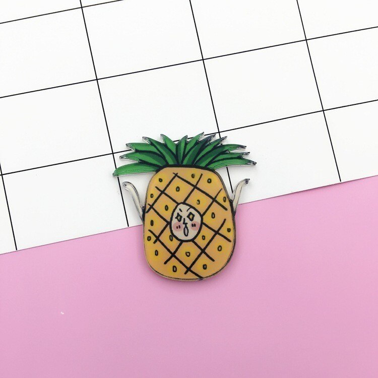 Cartoon Snack Broche Pot Aardbei Watermeloen Cherry Banaan Gestoomde Gevuld Wortel Fruit Broche Kinderen Accessoires: XZ041