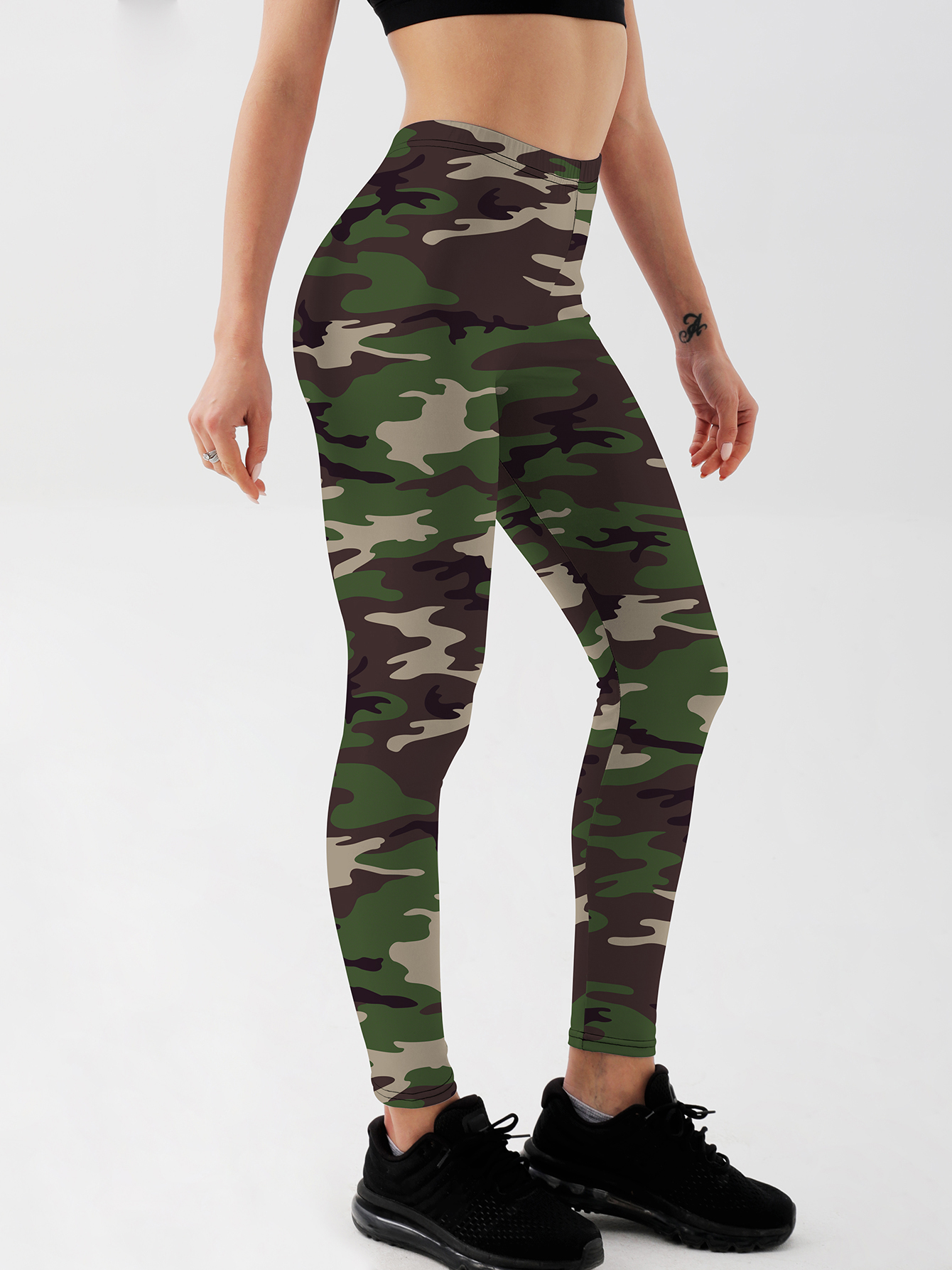 Women camouflage Leggings For Fitness High Waist Gym Legging Push Up Women navy Leggings