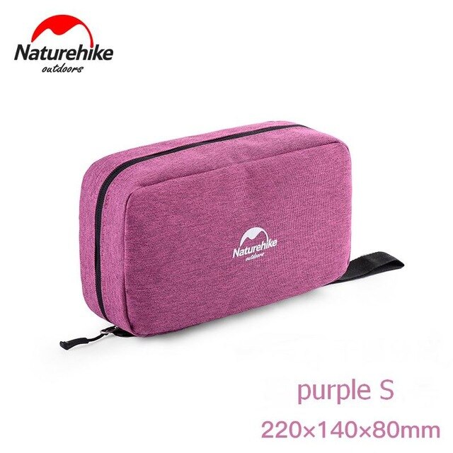 Naturehike unisex resor necessär arrangör hängande tvättpåse för badrum dusch rakning dopp kit necessär hygienväska: Lila-s