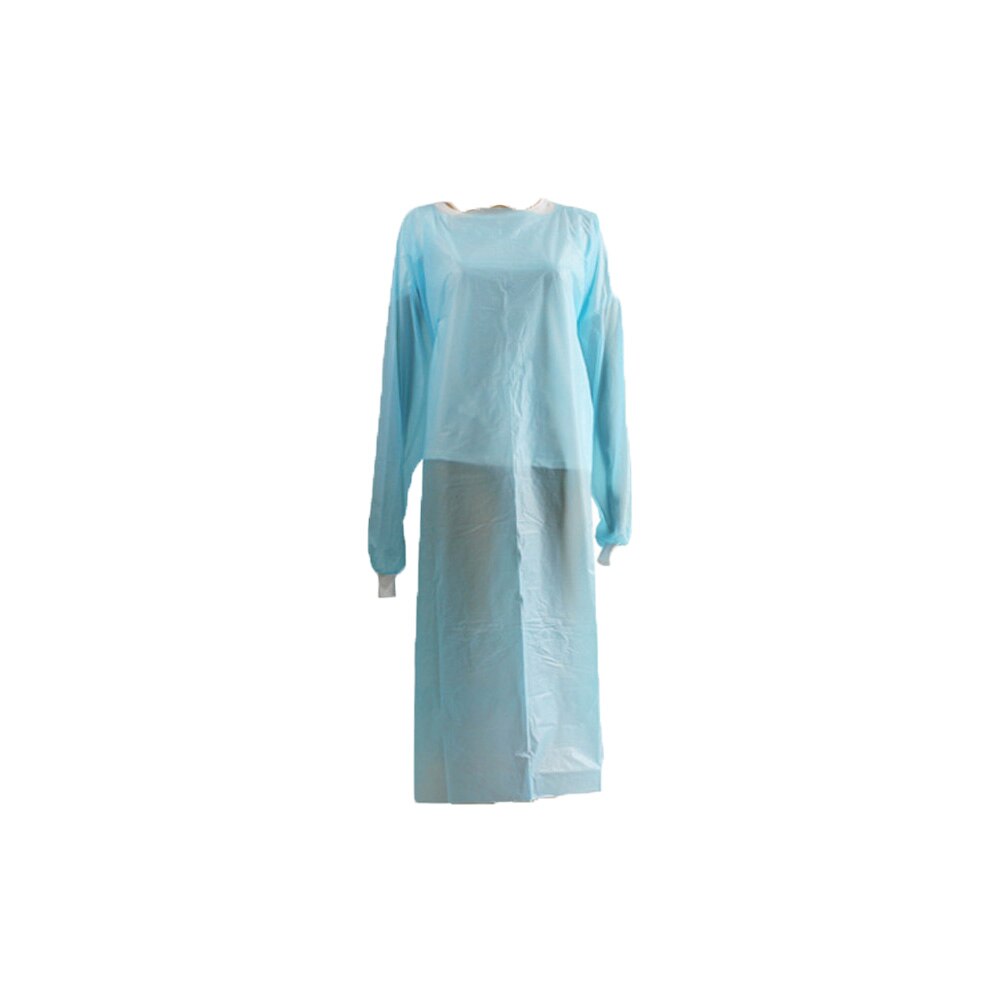 1pz Usa E Getta Grembiule Adulto di Plastica Impermeabile a prova di Olio Manica Grembiule Da Cucina Parrucchiere barbecue Cottura Strumenti di Pulizia: blu