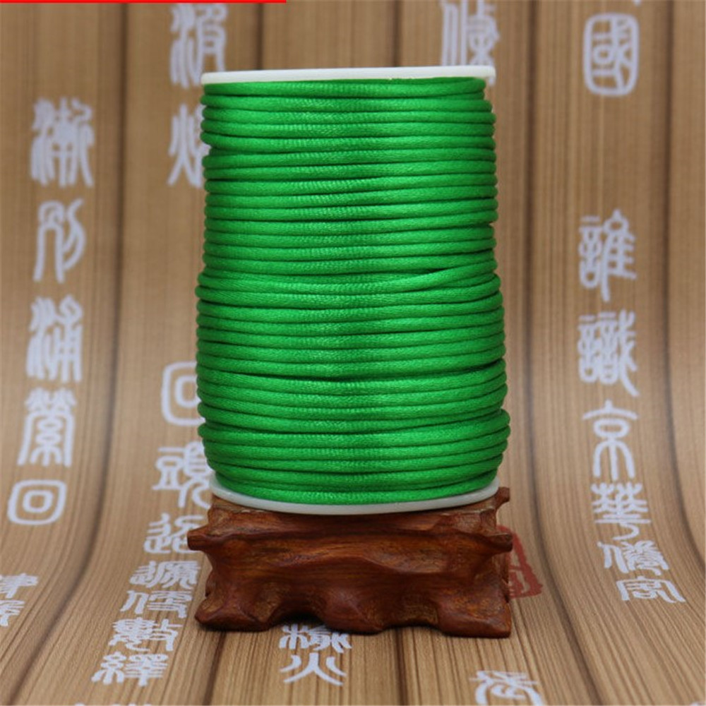 Hilo de cordón satinado de 3mm y 10 yardas, nudo chino, pulsera de macramé, cuerda trenzada, borlas DIY, hilo de cuentas, 35 colores: Plata antigua