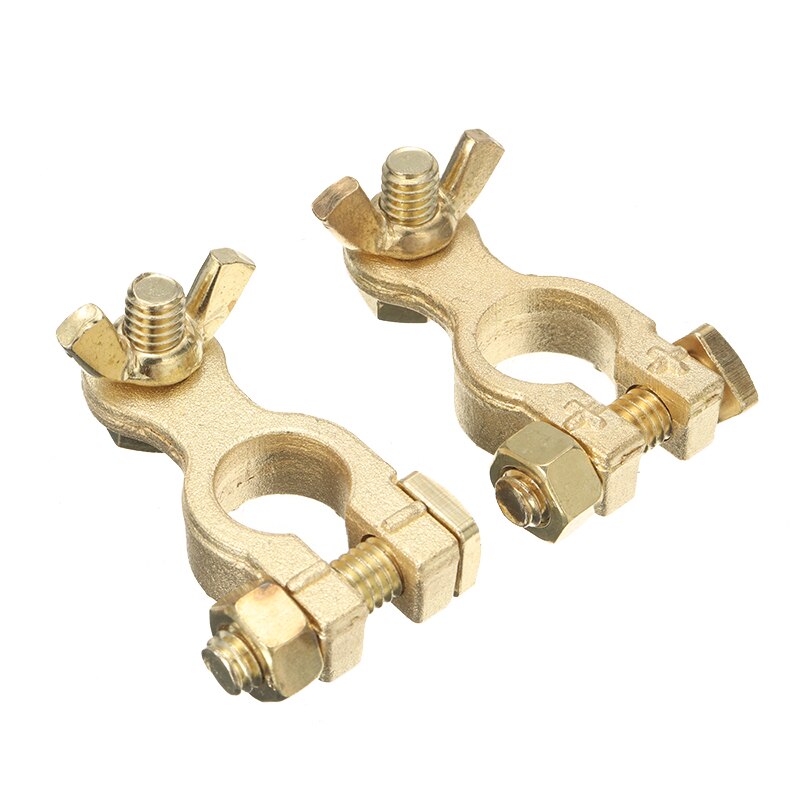 2Pcs Battery Connectors Heavy Duty Battery Terminals Clamp Dual Connector Positive Negative Terminals Clamps for Car Battery