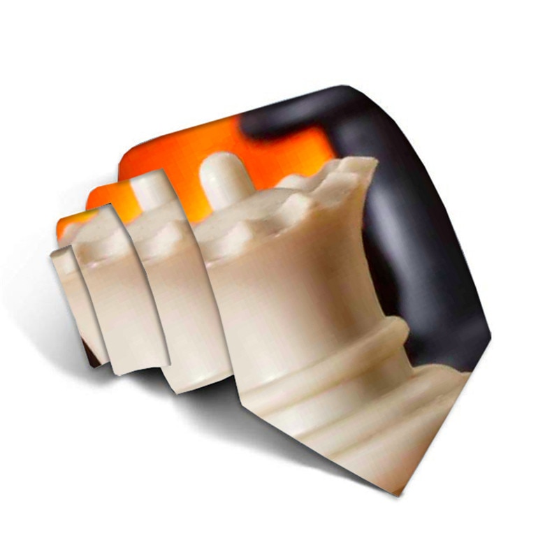 Moda męska pled krawaty 8cm czarny kreatywny nowość krawat 3D drukowane krawat dla mężczyzn śmieszne wesele akcesoria