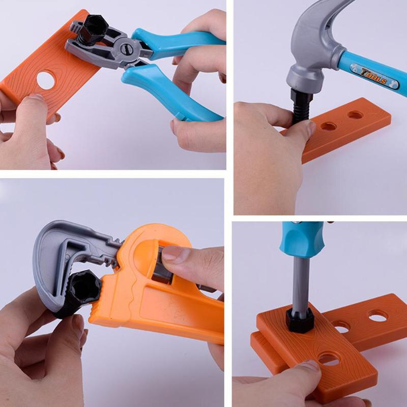 14Pcs Kinder Tragbare Toolbox Spielzeug Simulation Demontage Reparatur Tool Set Pretend Spielen Spielzeug Kit