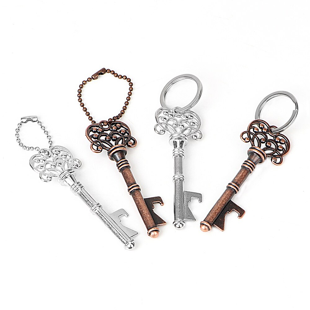 HOOMIN, abrelatas de Metal Retro, llavero para colgar en forma de llave para de boda, abridor de botellas de cerveza, multifunción