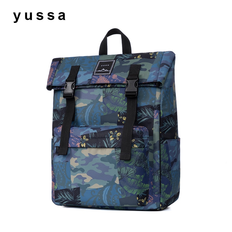 Blue Sea Print 14inch Laptop Backpack Women School Backpack Girl Waterproof College Bag Boy Ravel Bagback Men Original