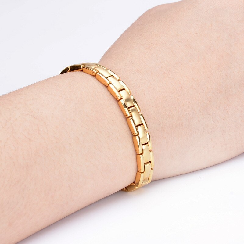 Energieheilungsarmband aus titanstahl, magnettherapie-Armbinde aus Germanium für damen und herren