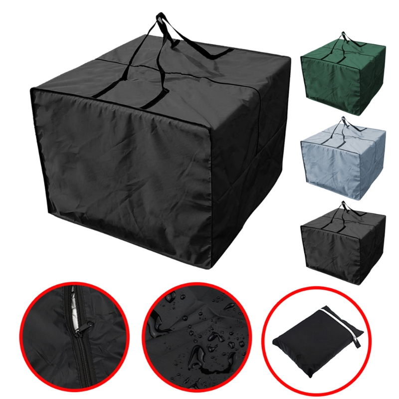 Bolsa de almacenamiento de cojín cuadrado, funda protectora con cremallera para muebles de jardín, asiento, funda de transporte, árbol de Navidad