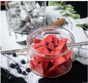 nordycki prostota przezroczyste żaroodporne szklane słoiki nordycki DIY cukierki lody jakości nie rozlać sałatka przezroczysta miska: z lid