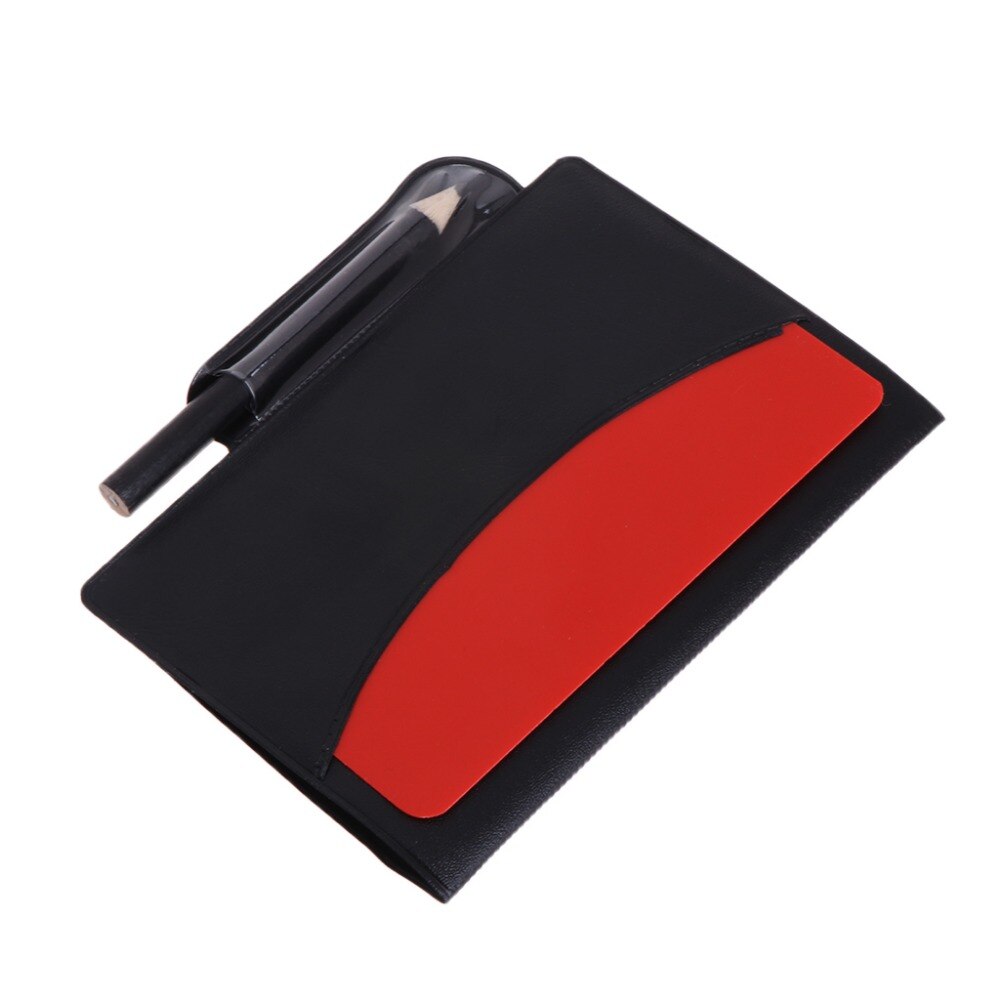 Sport Football Soccer Referee Wallet Notebook with Red Card and Yellow Card