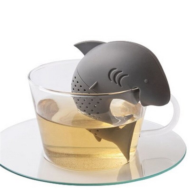 Mini Tea Strainers Silicone Shark tea infuser Leaf Strainer Herbal Spice Filter Tea Brewing Tools Teapot Teabags Drinkware