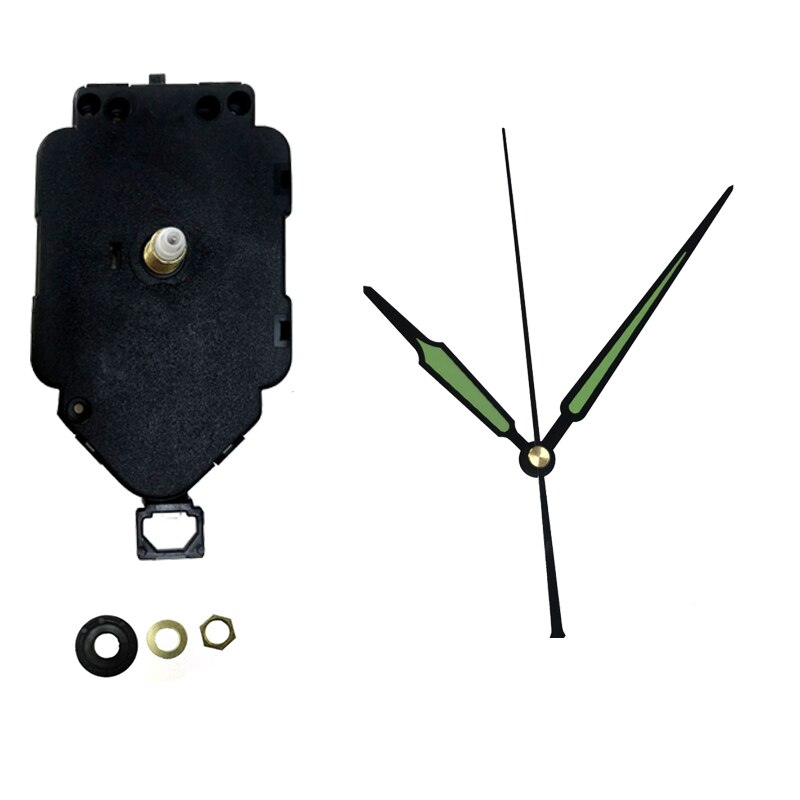 Diy quartz pendelurverk med självlysande fluorescerande visare väggklockmekanism byt reparationsdelarsats