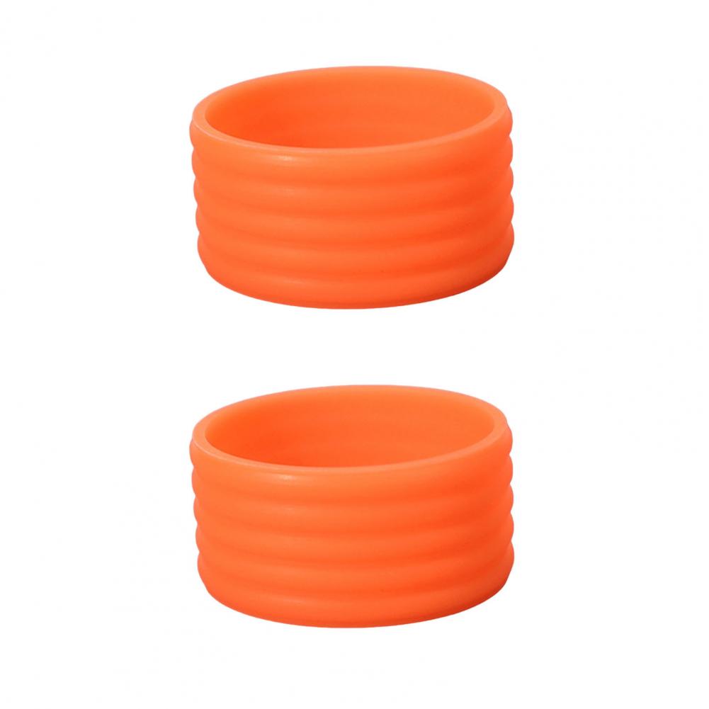 2Pcs Stretchy Tennis Racket Handle's Rubber Ring Pickleball Paddle Grip Band Tennis Racket Grip Band Anti-slip Paddle Band: Orange