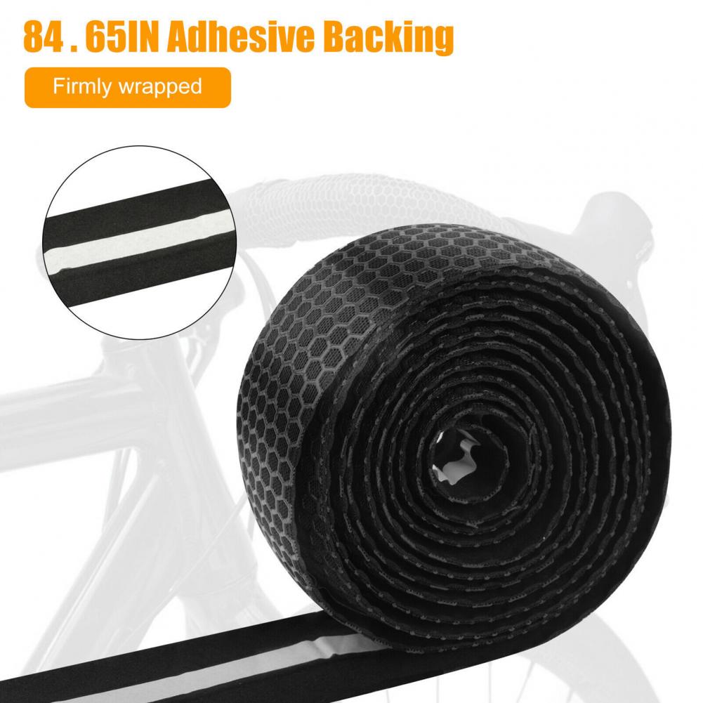 1 Set Bicycle Handlebar Tape Honeycomb Non-Slip Synthetic Sponge Bike Handle Bar Wrap for Outdoor Sports