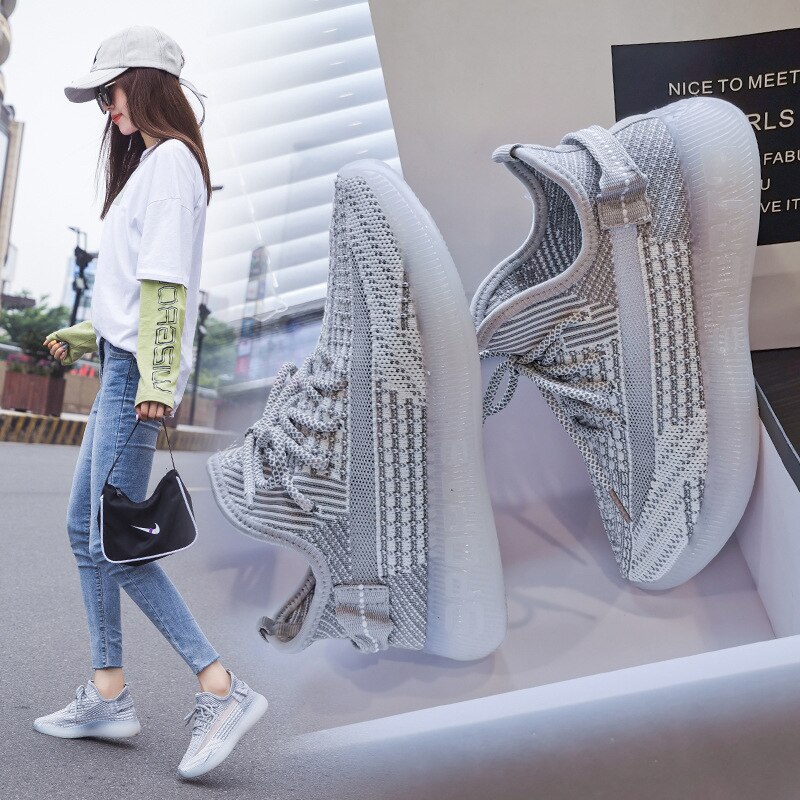 Coconut shoes girls breathable jelly transparent bottom running casual shoes sports flying shoes