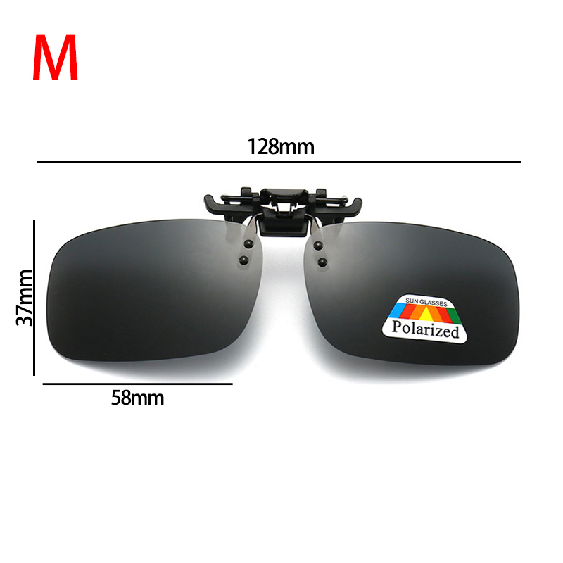 Polarized Clip Sunglasses Myopia Glasses Clip Driver Goggles Fishing Night Vision Myopia Clip-on Sun Shading Eyeglasses
