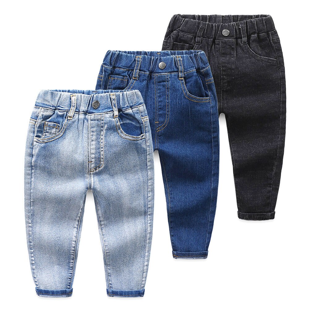 Kinderen 3 kleuren jeans lente & zomer stijl denim broek katoenen broeken voor baby jongens & meisjes, kinderkleding 2-7y