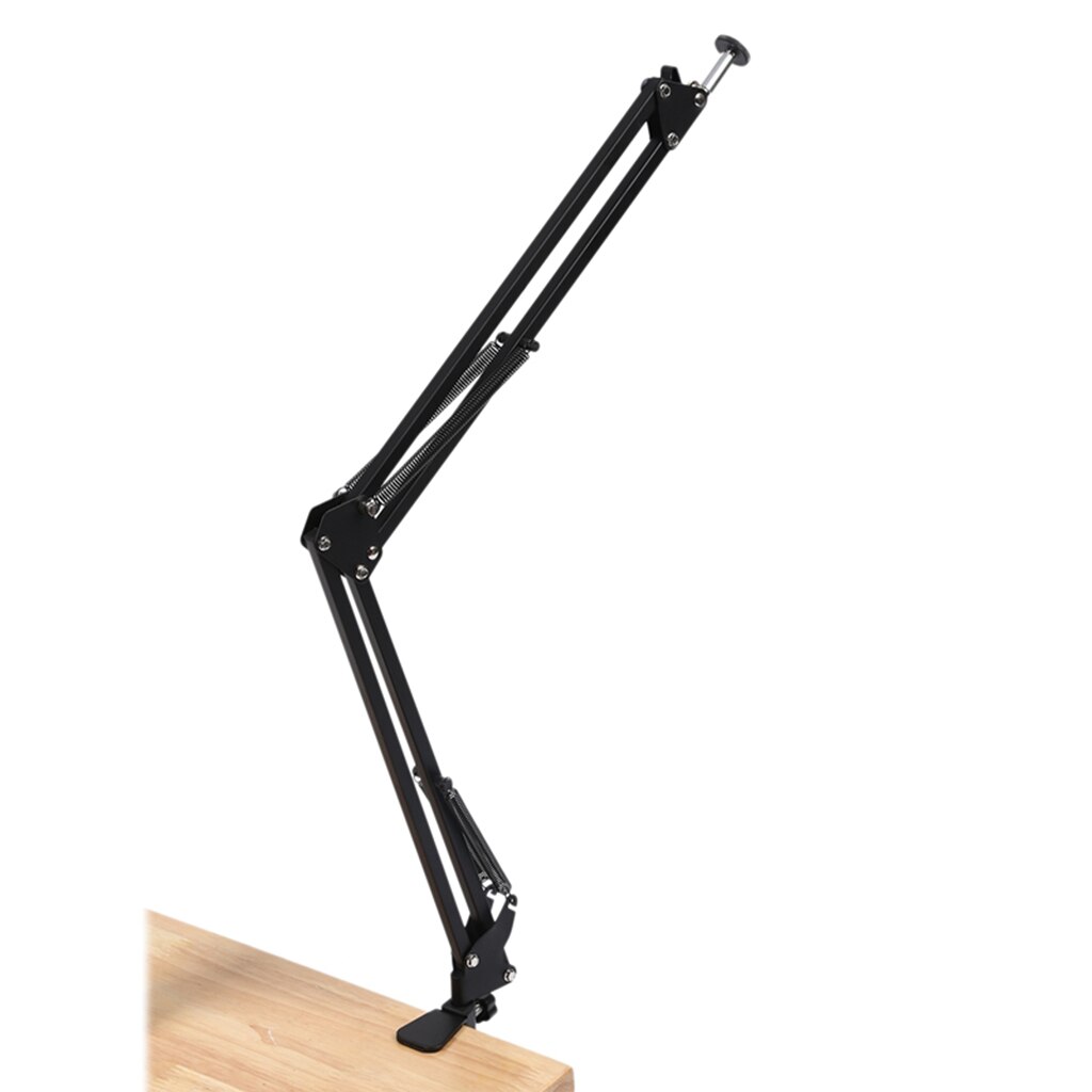 Extendable Microphone Suspension Boom Scissor Arm Stand Holder with Desk Clip