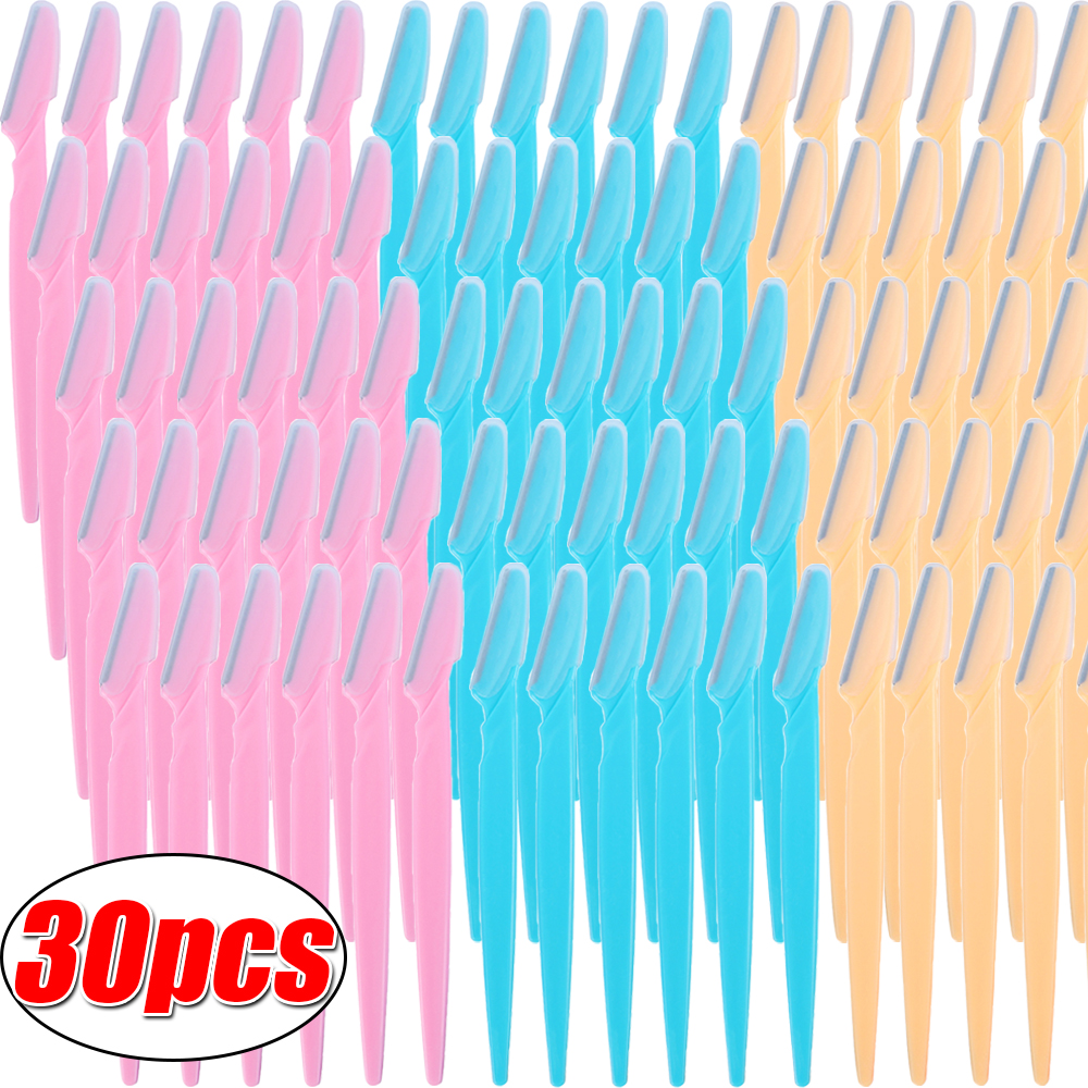 6/30 pièces Portable visage rasoir oeil sourcils épilation rasoir lame rasoir épilation couteaux sécurité rasoir femme maquillage